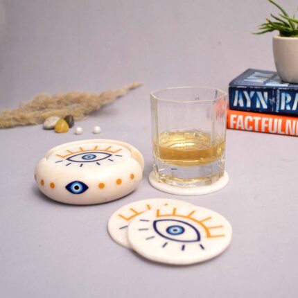 Marble coaster handcrafted precious stone inlay coaster tea and coffee coaster cocktail coaster hand carved coaster with designs marble coaster with stand coaster for glasses and dining table coasters with holder