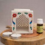 marble oil burner aroma oil diffuser essential oil burner and diffuser marble decorated oil burner new design oil burner diffuser handmade oil burner