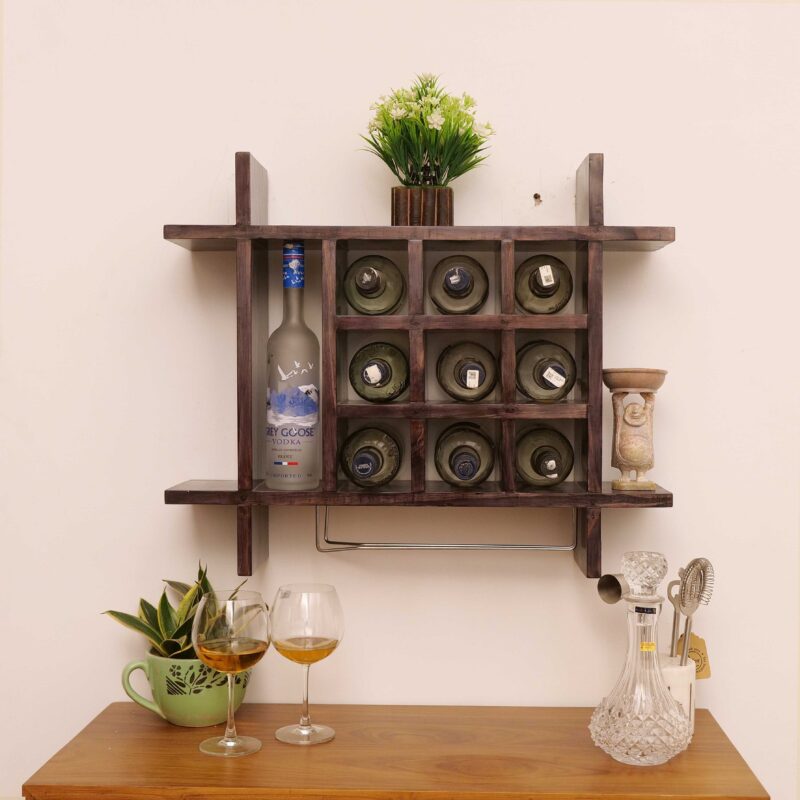 wall mounted wine rack wooden wine rack holder wine storage oganizer bottle rack wooden stackable wine bottle holder organizer display shelf storage rack wine organizer for home kitchen & pubs