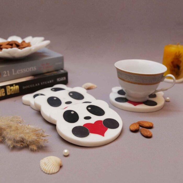 Marble coaster handcrafted precious stone inlay coaster tea and coffee coaster cocktail coaster hand carved coaster with designs marble coaster with stand coaster for glasses and dining table