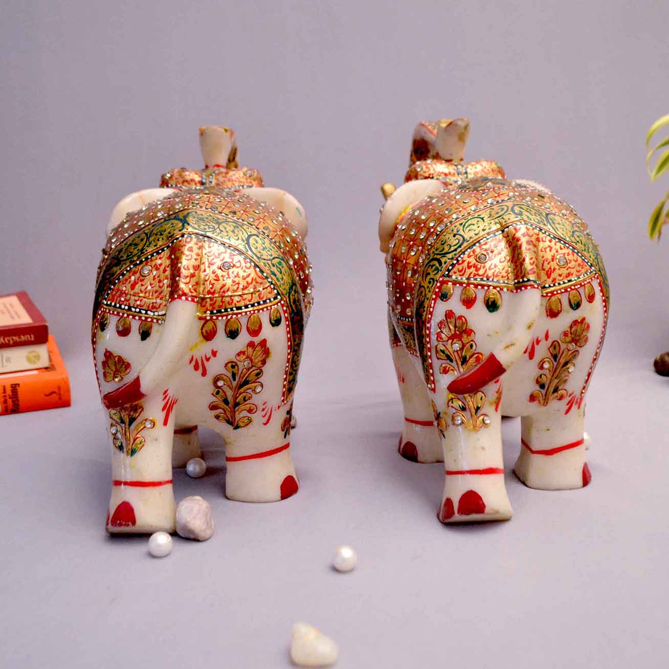 Vintage Ceramic Hand store Painted Elephant Statue