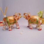 Marble elephant elephant pair marble elephant statue elephant for home decor elephant showpiece elephant for vastu Living room décor Diwali décor items statue for home decor Figurines Marble Idols Ganesh idols Elephant idols