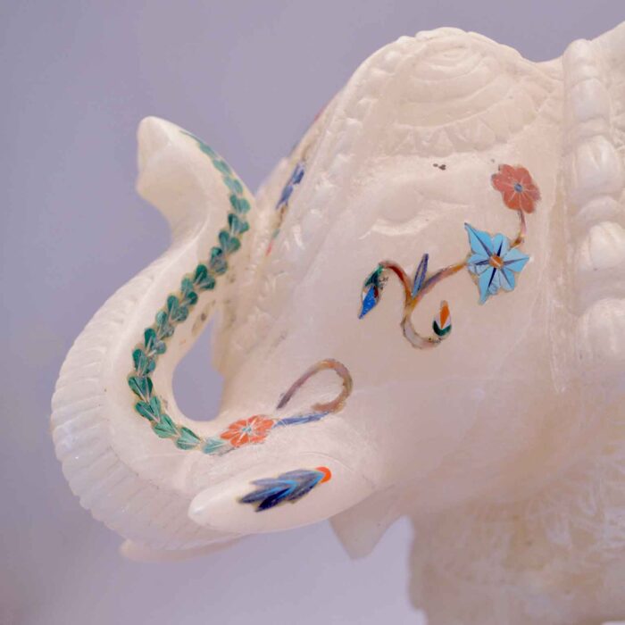 Marble elephant elephant pair marble elephant statue elephant for home decor elephant showpiece elephant for vastu Living room décor Diwali décor items statue for home decor Figurines Marble Idols Ganesh idols Elephant idols