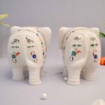 Marble elephant elephant pair marble elephant statue elephant for home decor elephant showpiece elephant for vastu Living room décor Diwali décor items statue for home decor Figurines Marble Idols Ganesh idols Elephant idols
