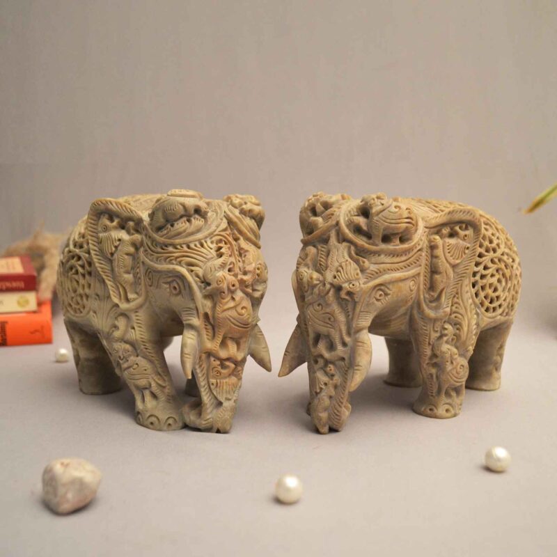 Marble elephant elephant pair marble elephant statue elephant for home decor elephant showpiece elephant for vastu Living room décor Diwali décor items statue for home decor Figurines Marble Idols Ganesh idols Elephant idols