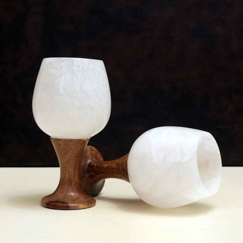 Wine Glass Drinking Glass Marble Wine Glass Champagne Drinkware Wine Glass stone and wood glass set luxury drinkware marble champagne cup set