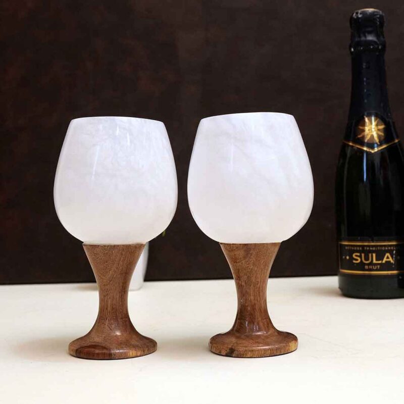 Wine Glass Drinking Glass Marble Wine Glass Champagne Drinkware Wine Glass stone and wood glass set luxury drinkware marble champagne cup set