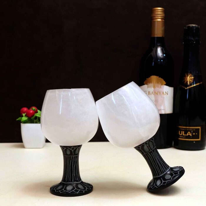 Wine Glass Drinking Glass Marble Wine Glass Champagne Drinkware Wine Glass stone and wood glass set luxury drinkware marble champagne cup set