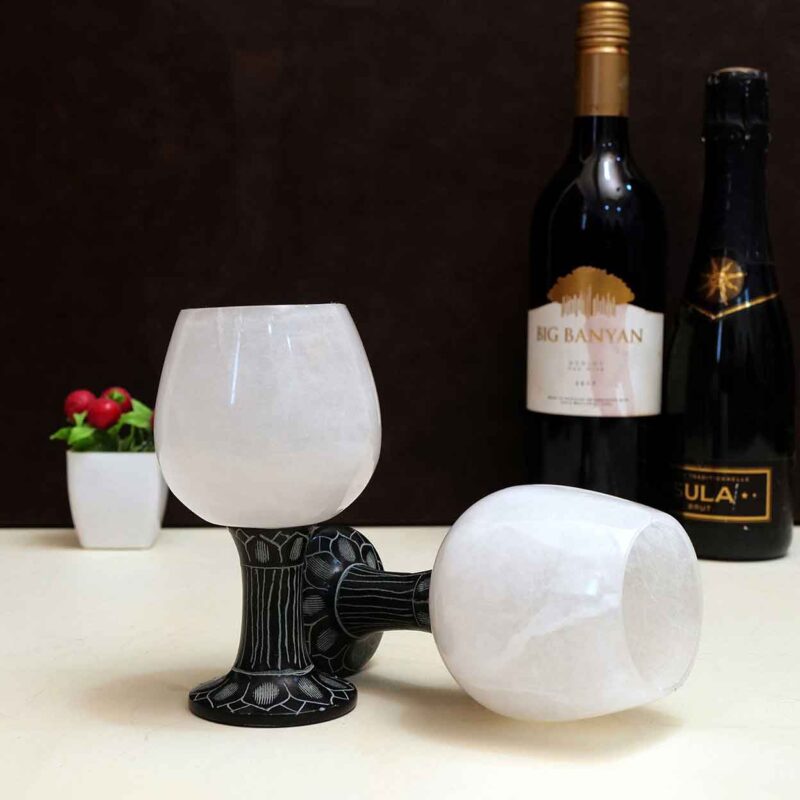 Wine Glass Drinking Glass Marble Wine Glass Champagne Drinkware Wine Glass stone and wood glass set luxury drinkware marble champagne cup set