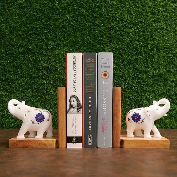 marble and wood bookend for home and office décor bookend for shelves decorative bookends for kids book holder stand book stopper for home