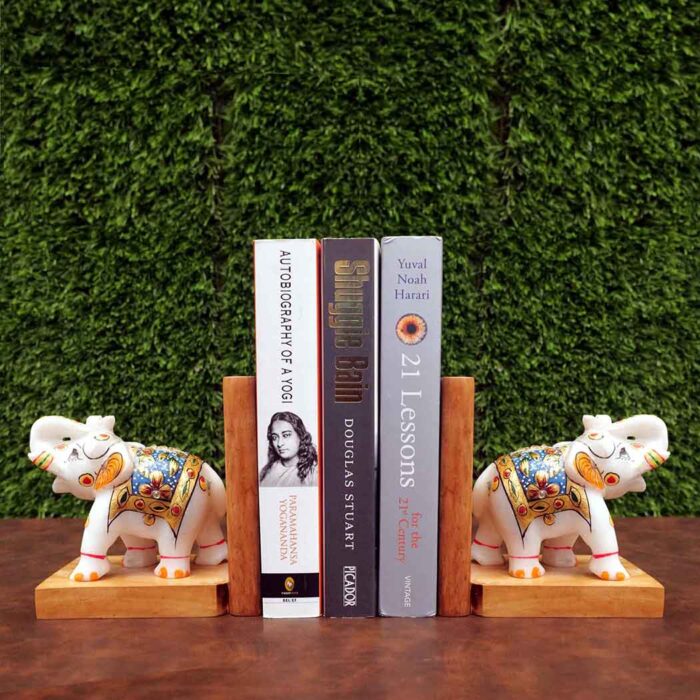 Bookends wood and marble bookend for home and office décor bookend for shelves decorative bookends for kids book holder stand book stopper for home bookend bracket shelves book organiser