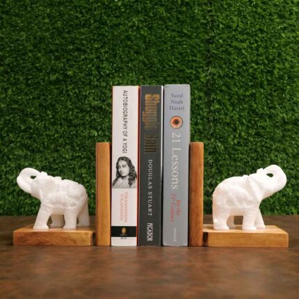 Bookends wood and marble bookend for home and office décor bookend for shelves decorative bookends for kids book holder stand book stopper for home bookend bracket shelves book organiser