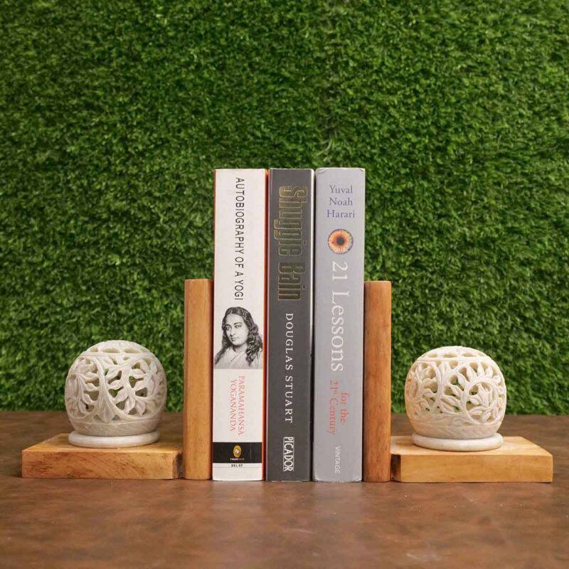 marble and wood bookend for home and office décor bookend for shelves decorative bookends for kids book holder stand book stopper for home