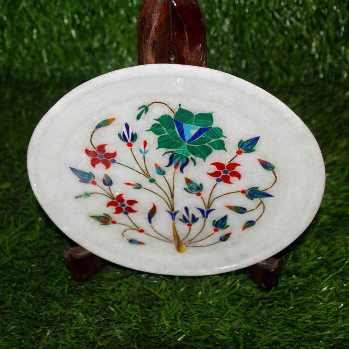 marble inlay plate marble inlay wall plate black marble design plates inlay design no 8 handicrafts house warming gift handmade gifts home décor table décor office décor living room décor