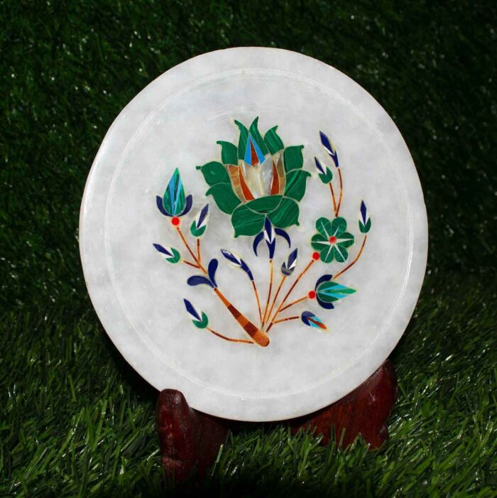 marble inlay plate marble inlay wall plate black marble design plates inlay design no 8 handicrafts house warming gift handmade gifts home décor table décor office décor living room décor