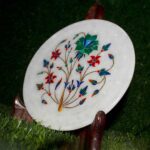 marble inlay plate marble inlay wall plate black marble design plates inlay design no 8 handicrafts house warming gift handmade gifts home décor table décor office décor living room décor