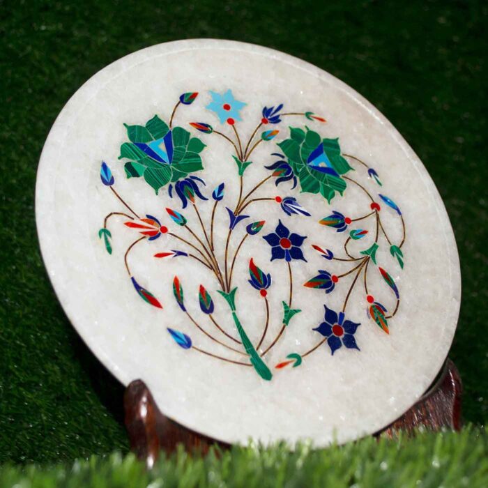 marble inlay plate marble inlay wall plate black marble design plates inlay design no 8 handicrafts house warming gift handmade gifts home décor table décor office décor living room décor