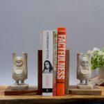 marble and wood bookend for home and office décor bookend for shelves decorative bookends for kids book holder stand book stopper for home