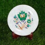 marble inlay plate marble inlay wall plate black marble design plates inlay design no 8 handicrafts house warming gift handmade gifts home décor table décor office décor living room décor