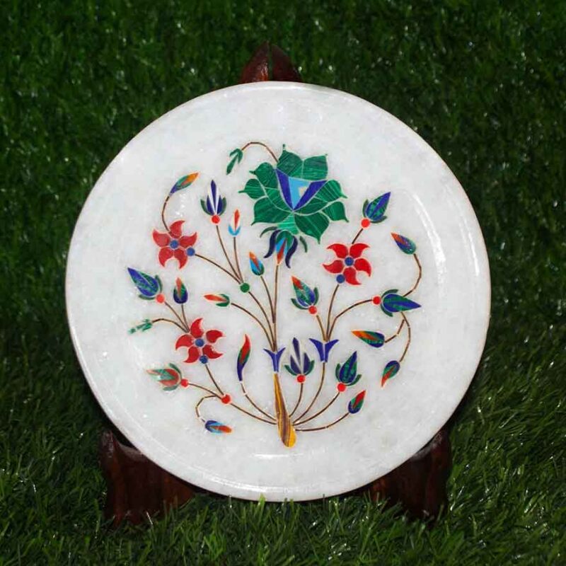 marble inlay plate marble inlay wall plate black marble design plates inlay design no 8 handicrafts house warming gift handmade gifts home décor table décor office décor living room décor