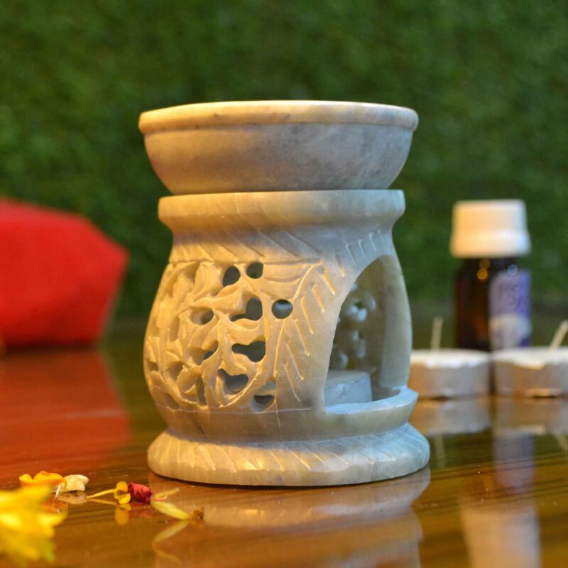 marble oil burner aroma oil diffuser essential oil burner and diffuser marble decorated new design handmade oil burner diffuser lamp