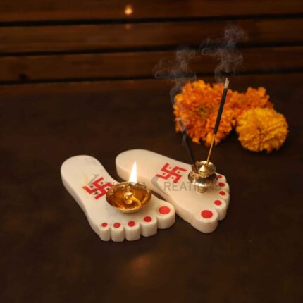 water diya diya for puja brass diya marble diya phool diya gift box laxmi charam diwali pooja essentials diwali diyas Marble Goddess Feet Diya Agarbatti Stand incense holder brass diya brass agarbatti stand Marble Incense Stick Holder