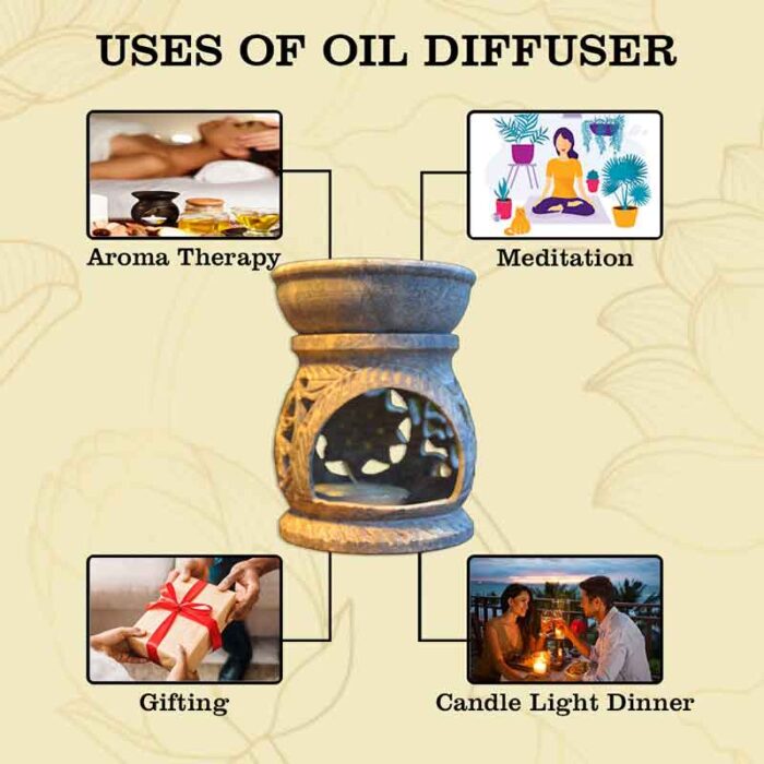 marble oil burner aroma oil diffuser essential oil burner and diffuser marble decorated new design handmade oil burner diffuser lamp