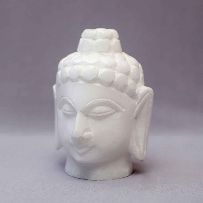 Buddha Head Buddha statue idol buddha buddha for living room Marble statue buddha idol figurine buddha head showpiece home décor items Diwali gifts Car dashboard Buddha white Table Décor