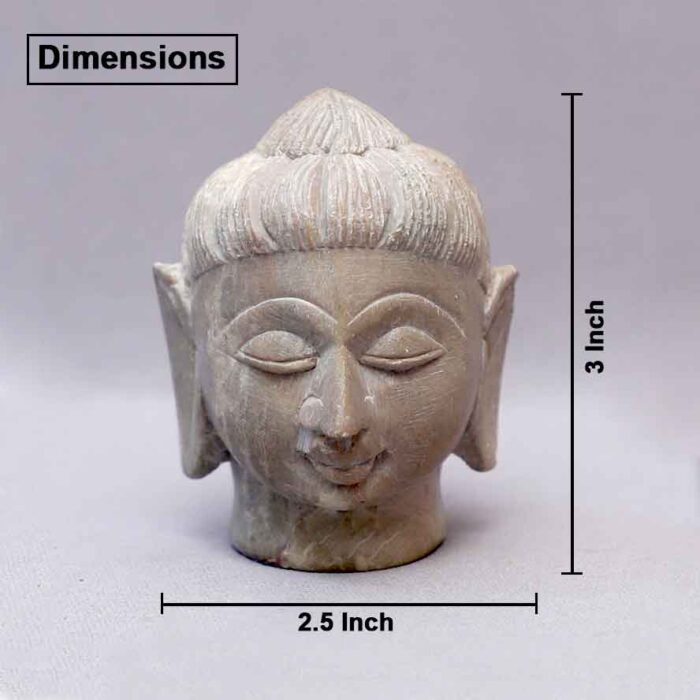 Buddha Head Buddha statue idol buddha buddha for living room Marble statue buddha idol figurine buddha head showpiece home décor items Diwali gifts Car dashboard Buddha white Table Décor