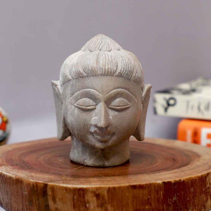 Buddha Head Buddha statue idol buddha buddha for living room Marble statue buddha idol figurine buddha head showpiece home décor items Diwali gifts Car dashboard Buddha white Table Décor