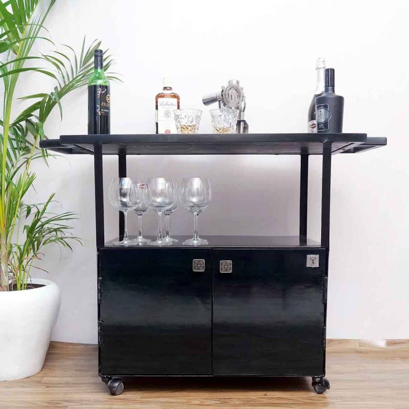 Bar Trolley, Portable Bar Cart, Home Bar Trolley, Stylish Bar Cart, Small Bar Cart, Luxury Bar Trolley, Wooden Bar Cart