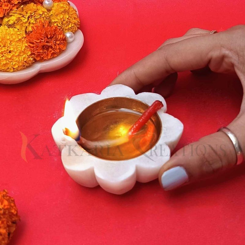 Diya marble diya diya for puja brass diya marble diya set akhand jyoti diya oil Lamp Diya diya lamp diya for mandir Tealight Diya