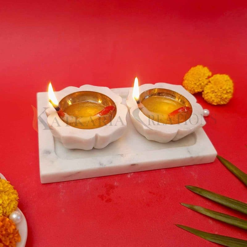 Diya marble diya diya for puja brass diya marble diya set akhand jyoti diya oil Lamp Diya diya lamp diya for mandir Tealight Diya