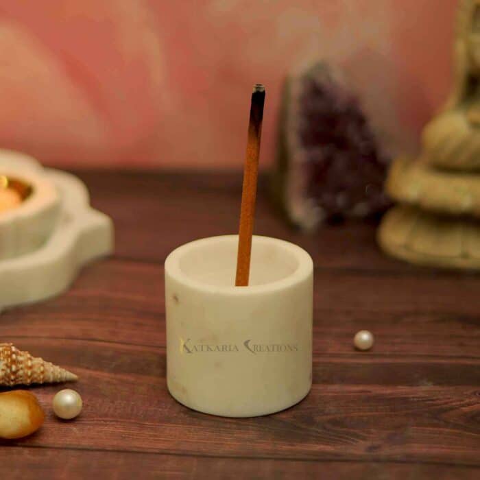 Agarbatti Stand Marble Incense Stick holder incense holder with ash catcher incense holder marble round incense holder marble decorative incense holder small incense holder incense holder incense holder marble round
