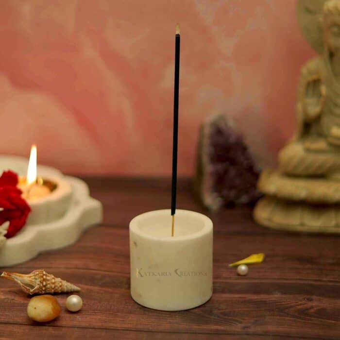 Agarbatti Stand Marble Incense Stick holder incense holder with ash catcher incense holder marble round incense holder marble decorative incense holder small incense holder incense holder incense holder marble round