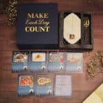 desk calendar 2026 with 12 jyotirlinga months with a brass trishool