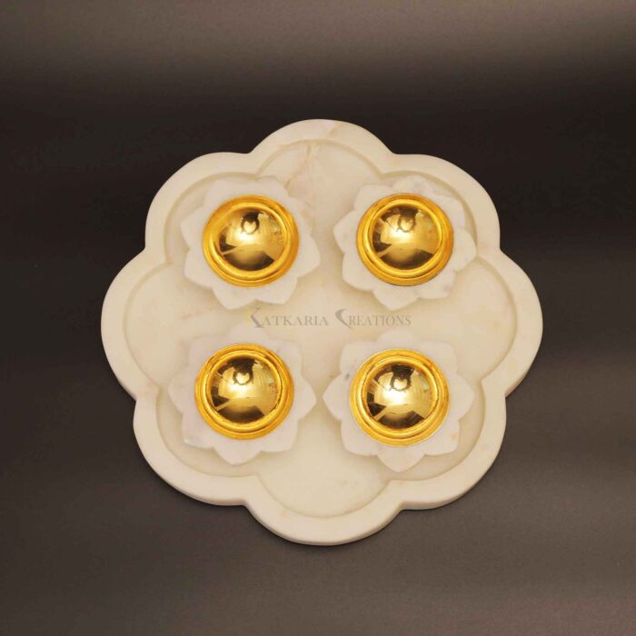 Diya, Marble Diya, Marble Diya with brass, marble tray , Serving Tray, Diwali Gift Hamper, Diwali Gifts, Corporate Gifts