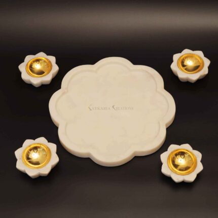 Diya, Marble Diya, Marble Diya with brass, marble tray , Serving Tray, Diwali Gift Hamper, Diwali Gifts, Corporate Gifts