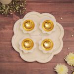 Diya, Marble Diya, Marble Diya with brass, marble tray , Serving Tray, Diwali Gift Hamper, Diwali Gifts, Corporate Gifts