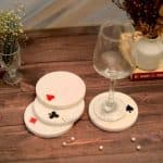 Marble Coasters Set, Coasters Set of 4, Tea Coasters, coaster set for home