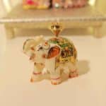 marble elephant diya, brass diya, agarbatti holder, incense stick holder, marble elephant statue, elephant figurine, brass incense stand, marble incense holder Marble Diya diya for puja Agarbatti Stand
