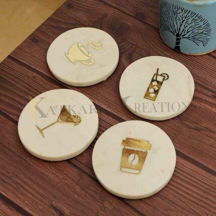 marble coaster set, white marble coasters, tea coaster, table coaster, decorative coasters, marble coaster, coaster set for cups