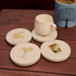 marble coaster set, white marble coasters, tea coaster, table coaster, decorative coasters, marble coaster, coaster set for cups