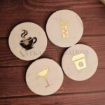 marble coaster set, white marble coasters, tea coaster, table coaster, decorative coasters, marble coaster, coaster set for cups