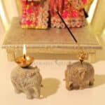 marble elephant diya, brass diya, agarbatti holder, incense stick holder, marble elephant statue, elephant figurine, brass incense stand, marble incense holder Marble Diya diya for puja Agarbatti Stand
