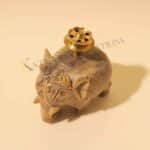 marble elephant diya, brass diya, agarbatti holder, incense stick holder, marble elephant statue, elephant figurine, brass incense stand, marble incense holder Marble Diya diya for puja Agarbatti Stand