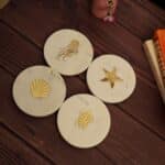 Marble coasters set Brass Inlay Coasters Tea Coasters handmade coasters luxury coasters coaster set decorative coasters White marble coasters decorative coasters handcrafted drinkware protection luxury home décor stone
