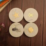 Marble coasters set Brass Inlay Coasters Tea Coasters handmade coasters luxury coasters coaster set decorative coasters White marble coasters decorative coasters handcrafted drinkware protection luxury home décor stone