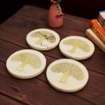 Marble Coasters Set, Coasters Set of 4, Tea Coasters, coaster set for home