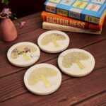 Marble Coasters Set, Coasters Set of 4, Tea Coasters, coaster set for home